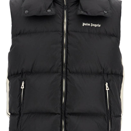 Palm Angels sleeveless down jacket with contrasting