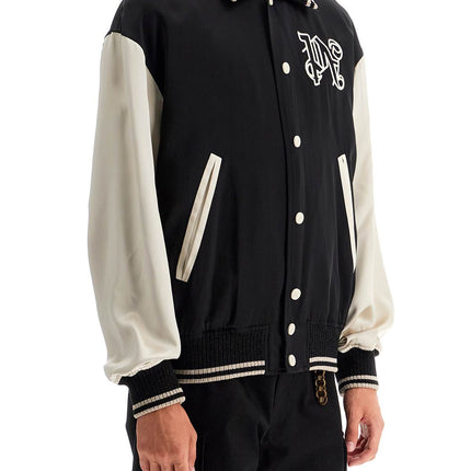 Palm Angels satin varsity jacket for