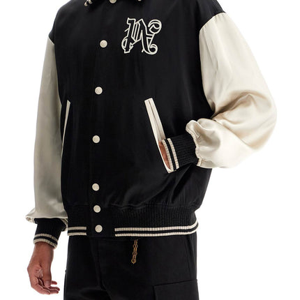 Palm Angels satin varsity jacket for