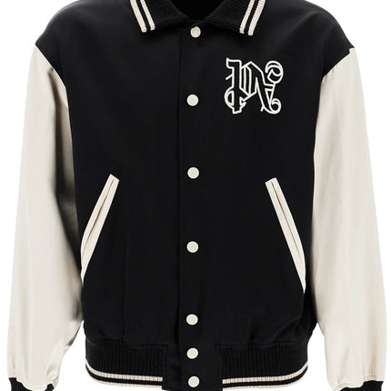 Palm Angels satin varsity jacket for