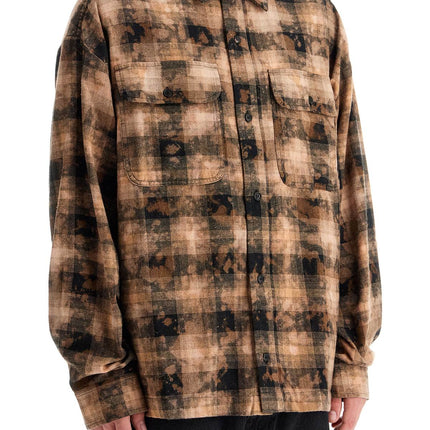 Palm Angels 'flannel shirt with curved logo