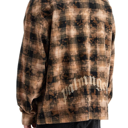 Palm Angels 'flannel shirt with curved logo