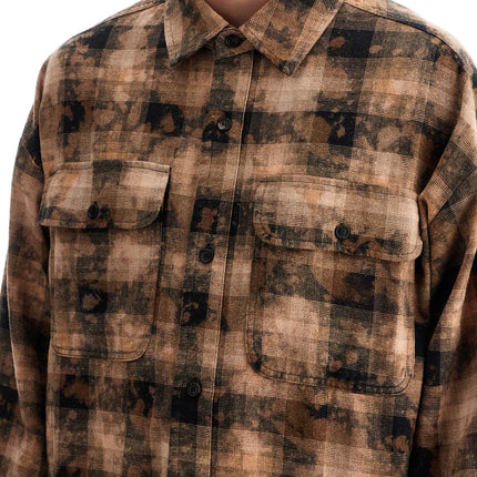 Palm Angels 'flannel shirt with curved logo