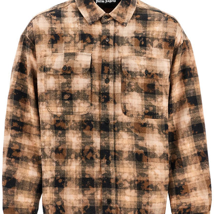 Palm Angels 'flannel shirt with curved logo