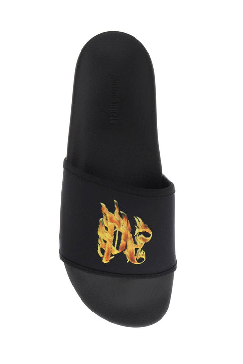 Palm Angels burning monogram slides