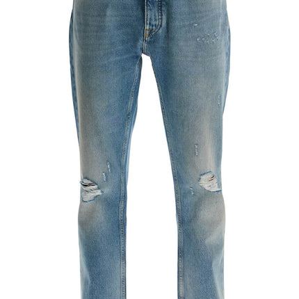 Palm Angels straight leg monogram print jeans