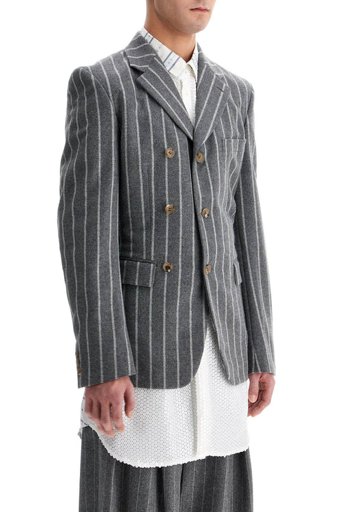 Comme Des Garcons Homme Plus striped wool jacket