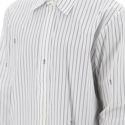 Amiri striped shirt with staggered logo