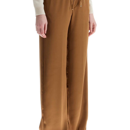 HERNO wide leg camel polyester pants