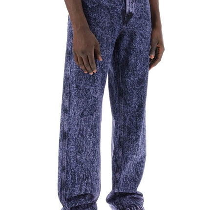 Marni loose marbleized denim jeans in