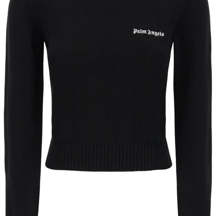 Palm Angels cropped pullover with embroidered logo