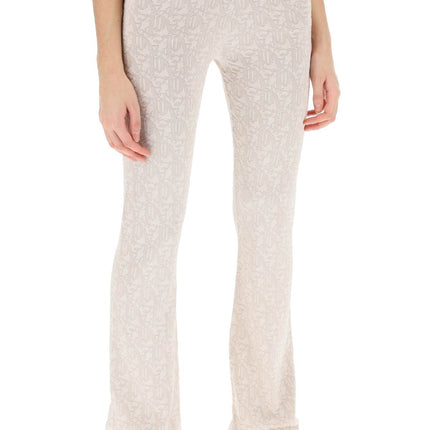 Palm Angels monogram pants in lurex knit