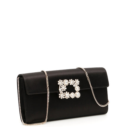 Roger Vivier flower buckle envelope clutch