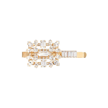 Roger Vivier hair clip with decorative stones light gold