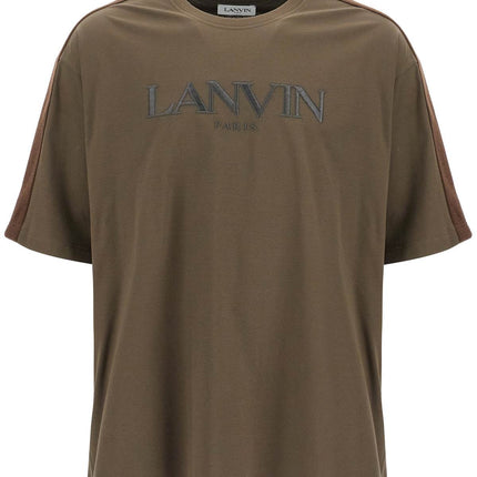 Lanvin logo t-shirt with curb branded stripes