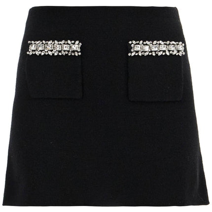 Self-Portrait Self Portrait wool and cotton knitted mini skirt