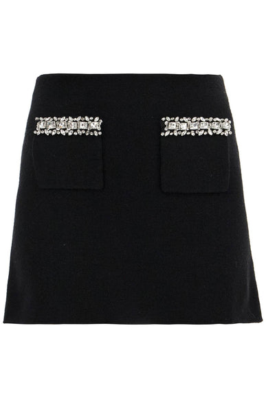 Self-Portrait Self Portrait wool and cotton knitted mini skirt