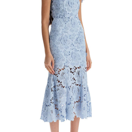 Self Portrait floral lace midi dress with eight