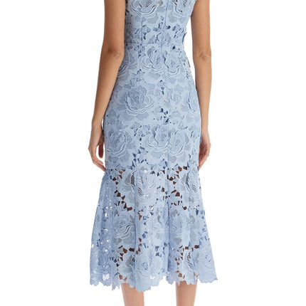 Self Portrait floral lace midi dress with eight