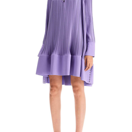 Lanvin short pleated dress with ruffles