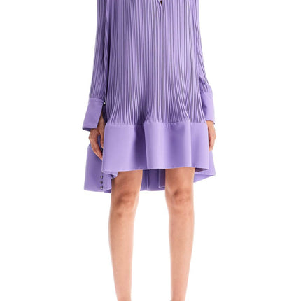 Lanvin short pleated dress with ruffles