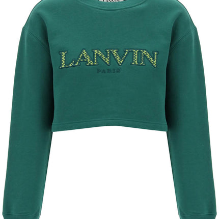 Lanvin cropped sweatshirt with embroidered logo patch