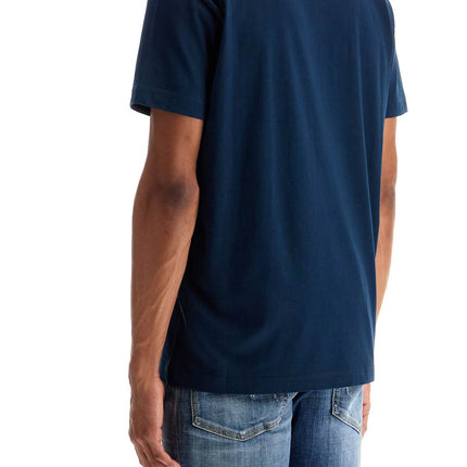 Dsquared2 t-shirt in cotone blu navy con scollo ampio