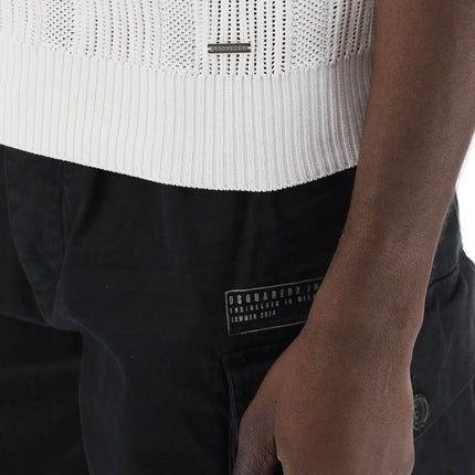 Dsquared2 perforated knit polo shirt