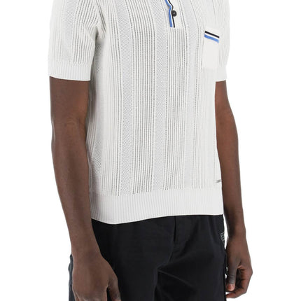 Dsquared2 perforated knit polo shirt