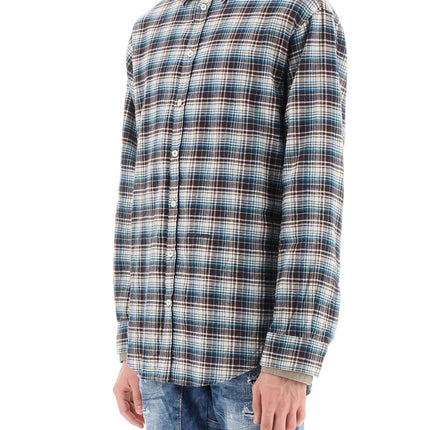 Dsquared2 check shirt with layered sleeves