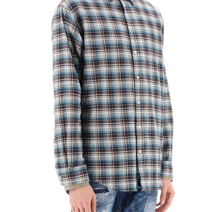 Dsquared2 check shirt with layered sleeves