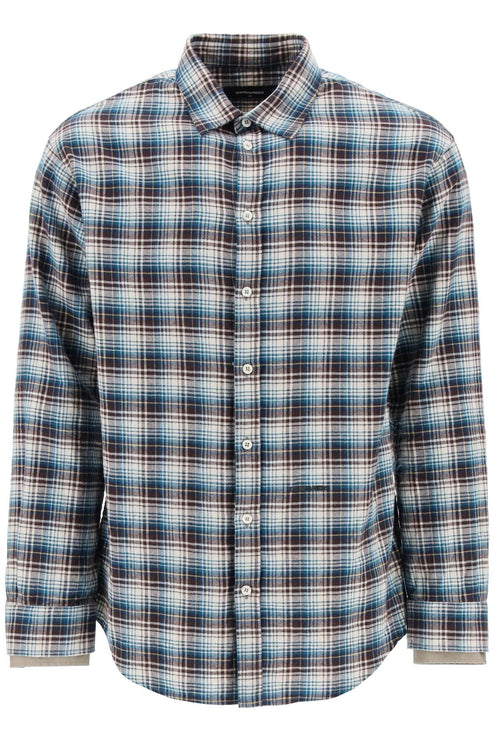 Dsquared2 check shirt with layered sleeves