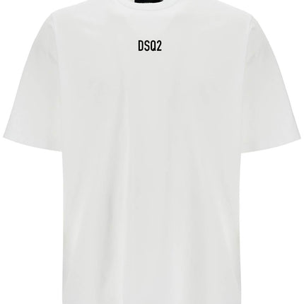 Dsquared2 white cotton t-shirt with dsq2 logo