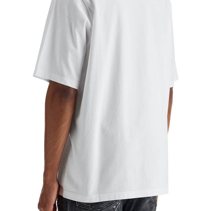 Dsquared2 white cotton t-shirt with dsq2 logo