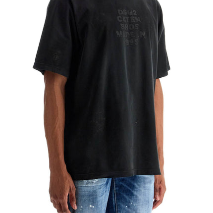 Dsquared2 dark grey cotton t-shirt with logo print