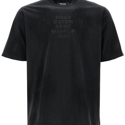 Dsquared2 dark grey cotton t-shirt with logo print