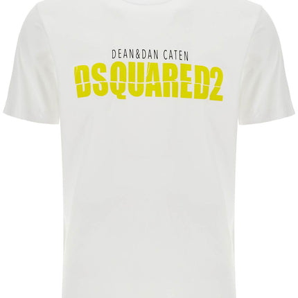 Dsquared2 white cotton t-shirt with printed logo