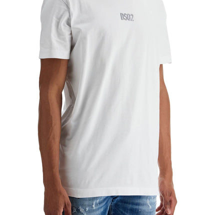 Dsquared2 white cotton t-shirt with embroidered logo