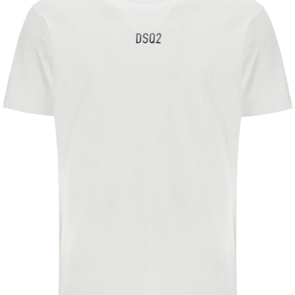 Dsquared2 white cotton t-shirt with embroidered logo