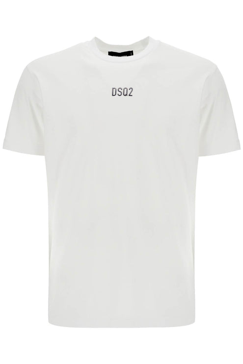 Dsquared2 white cotton t-shirt with embroidered logo