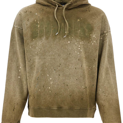 Dsquared2 olive green cotton hoodie with original print