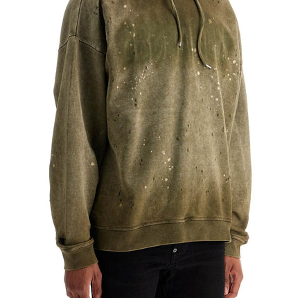 Dsquared2 olive green cotton hoodie with original print