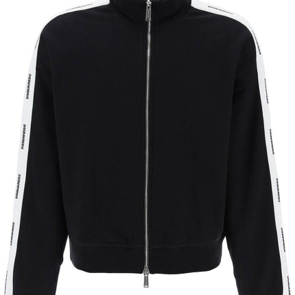 Dsquared2 zip-up sweatshirt with logo bands