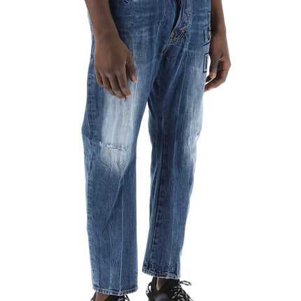 Dsquared2 "dark wash icon stamps bro jeans in