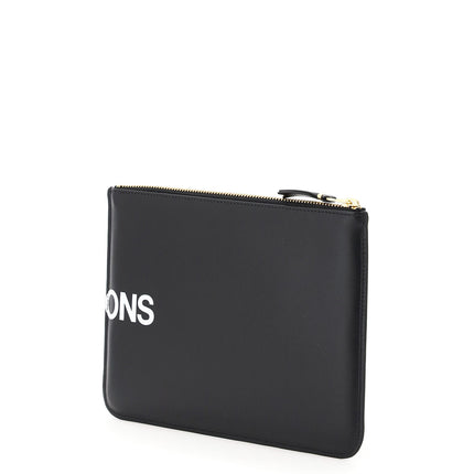 Comme Des Garcons Wallet leather pouch with logo