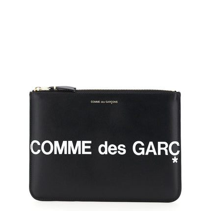 Comme Des Garcons Wallet leather pouch with logo