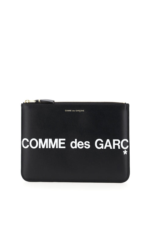 Comme Des Garcons Wallet leather pouch with logo