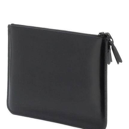 Comme Des Garcons Wallet brushed leather multi-zip pouch with