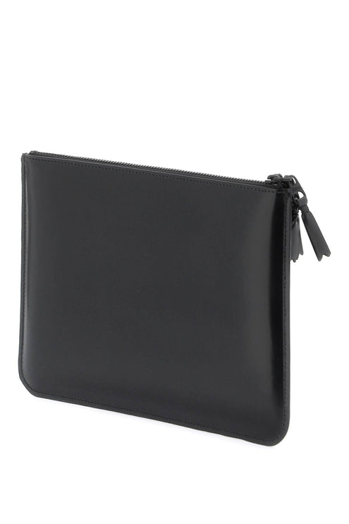 Comme Des Garcons Wallet brushed leather multi-zip pouch with