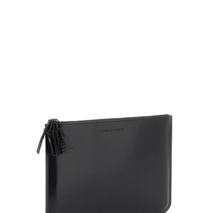 Comme Des Garcons Wallet brushed leather multi-zip pouch with